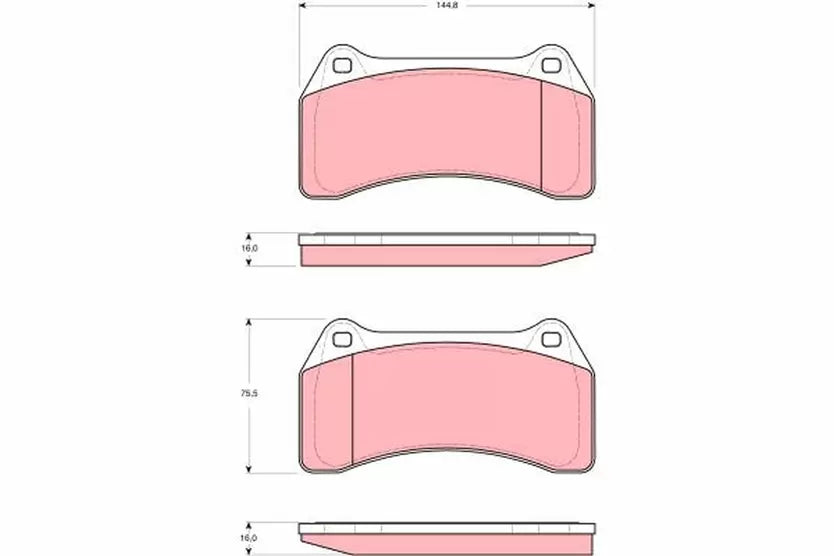 Brake Pad Set, Disc Brake GDB1512 - TRW