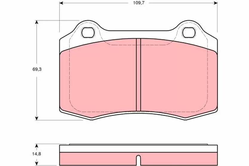 Brake Pad Set, Disc Brake GDB1513 - TRW