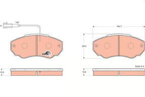 Brake Pad Set, Disc Brake GDB1517 - TRW