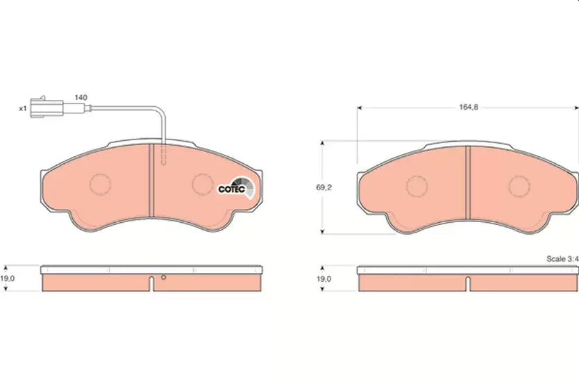 Brake Pad Set, Disc Brake GDB1518 - TRW