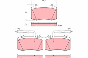 Brake Pad Set, Disc Brake GDB1519 - TRW