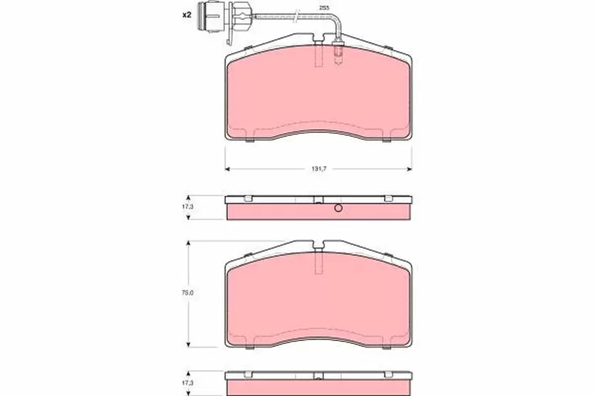 Brake Pad Set, Disc Brake GDB1523 - TRW