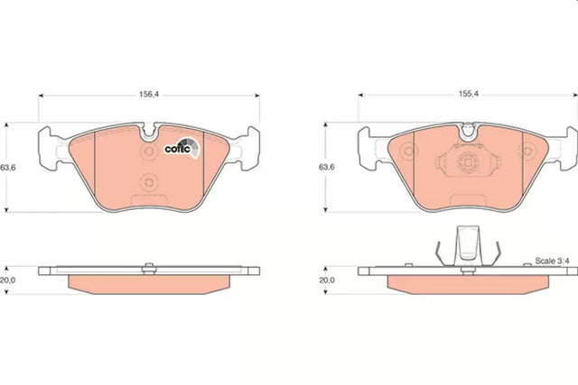 Brake Pad Set, Disc Brake GDB1531 - TRW