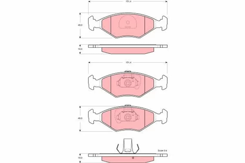 Brake Pad Set, Disc Brake GDB1533 - TRW