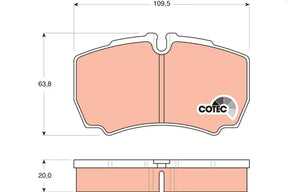 Brake Pad Set, Disc Brake GDB1535 - TRW