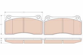 Brake Pad Set, Disc Brake GDB1536 - TRW