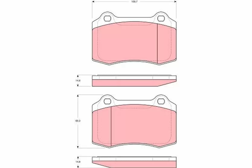 Brake Pad Set, Disc Brake GDB1537 - TRW