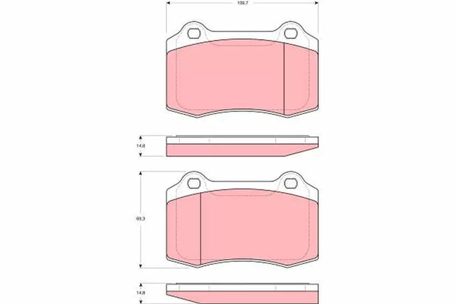 Brake Pad Set, Disc Brake GDB1537 - TRW