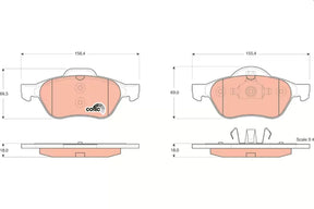 Brake Pad Set, Disc Brake GDB1540 - TRW