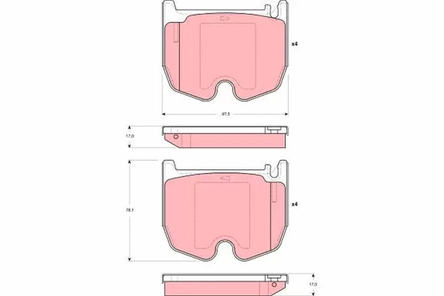 Brake Pad Set, Disc Brake GDB1541 - TRW