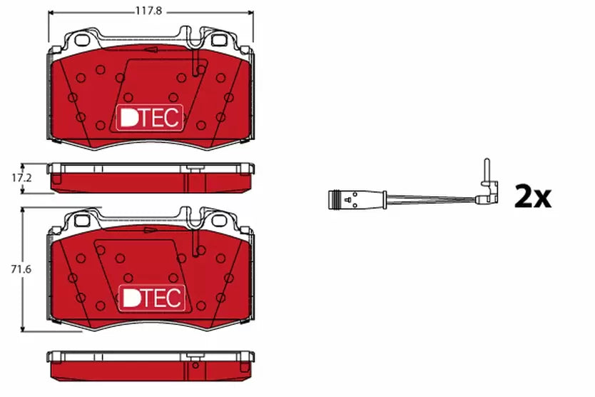 Brake Pad Set, Disc Brake GDB1543 - TRW