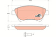 Brake Pad Set, Disc Brake GDB155 - TRW