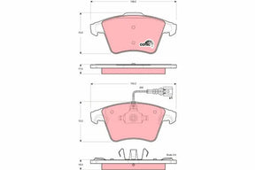Brake Pad Set, Disc Brake GDB1556 - TRW