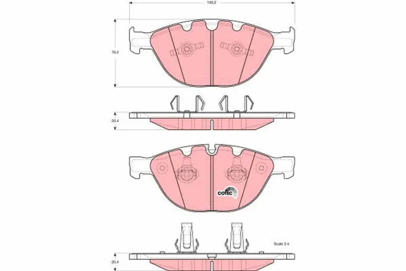 Brake Pad Set, Disc Brake GDB1558 - TRW