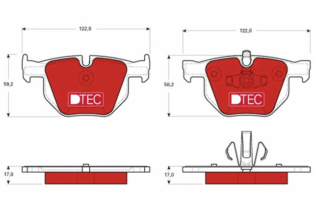 Brake Pad Set, Disc Brake GDB1560DTE - TRW