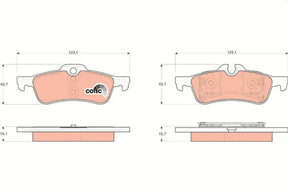 Brake Pad Set, Disc Brake GDB1561 - TRW