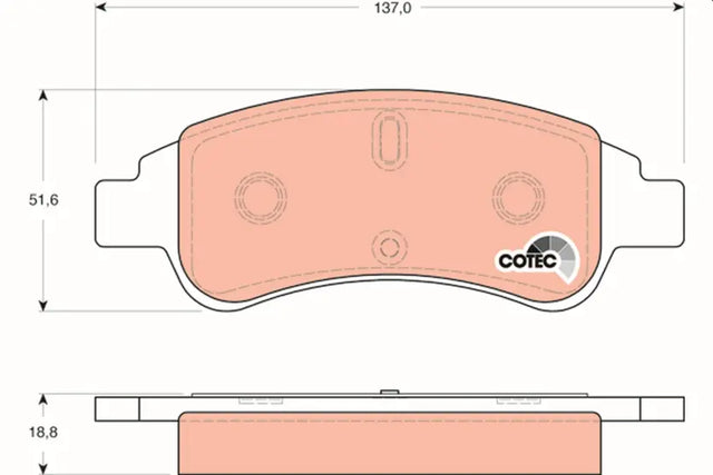 Brake Pad Set, Disc Brake GDB1563 - TRW