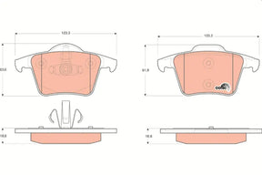 Brake Pad Set, Disc Brake GDB1566 - TRW