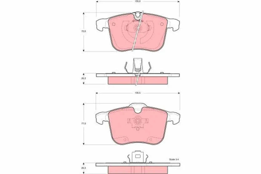 Brake Pad Set, Disc Brake GDB1567 - TRW