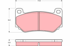 Brake Pad Set, Disc Brake GDB1568 - TRW
