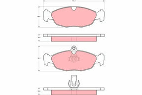 Brake Pad Set, Disc Brake GDB1569 - TRW