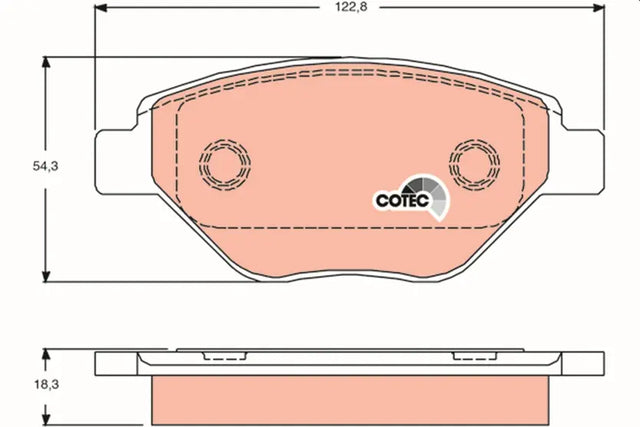 Brake Pad Set, Disc Brake GDB1571 - TRW