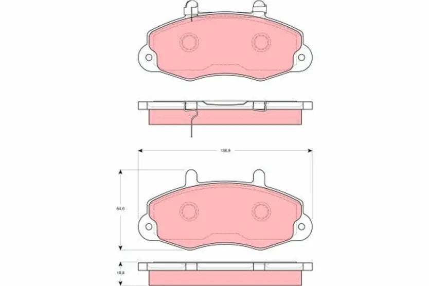 Brake Pad Set, Disc Brake GDB1572 - TRW