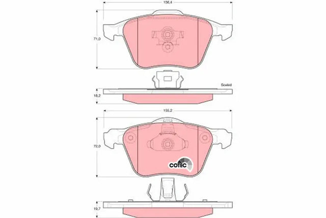 Brake Pad Set, Disc Brake GDB1576 - TRW