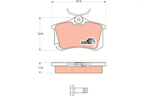 Brake Pad Set, Disc Brake GDB1578 - TRW