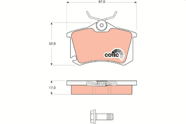 Brake Pad Set, Disc Brake GDB1578 - TRW
