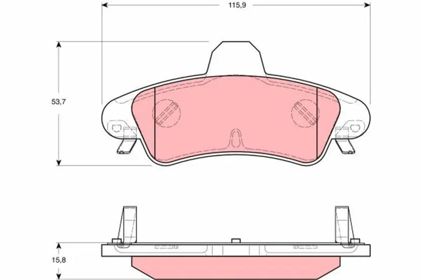 Brake Pad Set, Disc Brake GDB1580 - TRW
