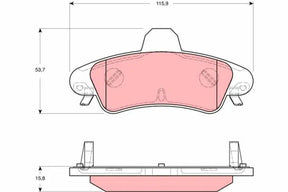 Brake Pad Set, Disc Brake GDB1580 - TRW