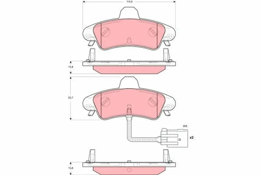 Brake Pad Set, Disc Brake GDB1581 - TRW