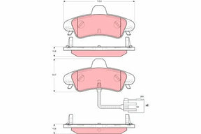 Brake Pad Set, Disc Brake GDB1581 - TRW