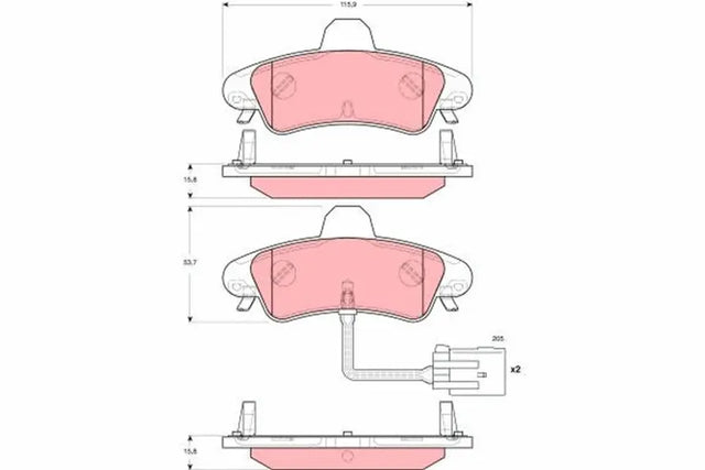 Brake Pad Set, Disc Brake GDB1581 - TRW