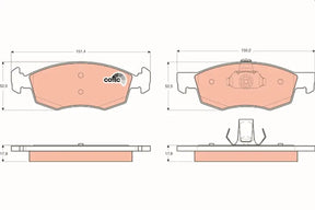 Brake Pad Set, Disc Brake GDB1588 - TRW