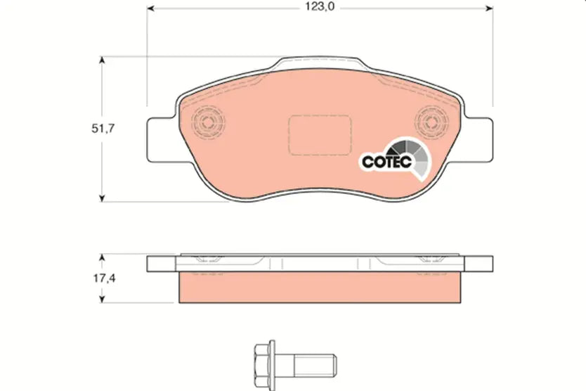 Brake Pad Set, Disc Brake GDB1589 - TRW
