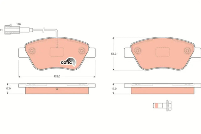 Brake Pad Set, Disc Brake GDB1590 - TRW
