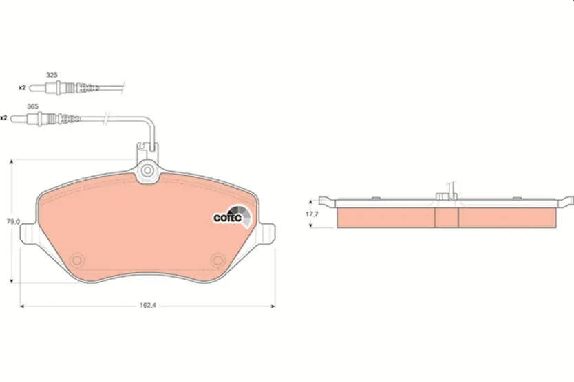 Brake Pad Set, Disc Brake GDB1595 - TRW
