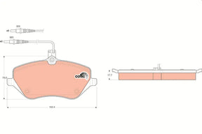 Brake Pad Set, Disc Brake GDB1595 - TRW