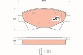 Brake Pad Set, Disc Brake GDB1597 - TRW