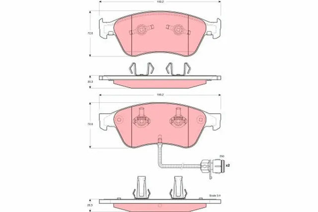Brake Pad Set, Disc Brake GDB1598 - TRW
