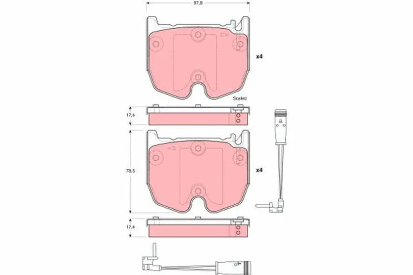 Brake Pad Set, Disc Brake GDB1599 - TRW