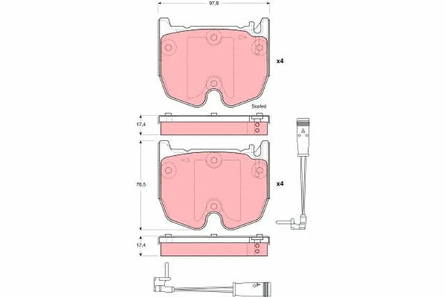 Brake Pad Set, Disc Brake GDB1599 - TRW