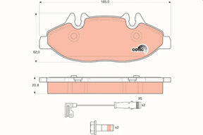Brake Pad Set, Disc Brake GDB1600 - TRW