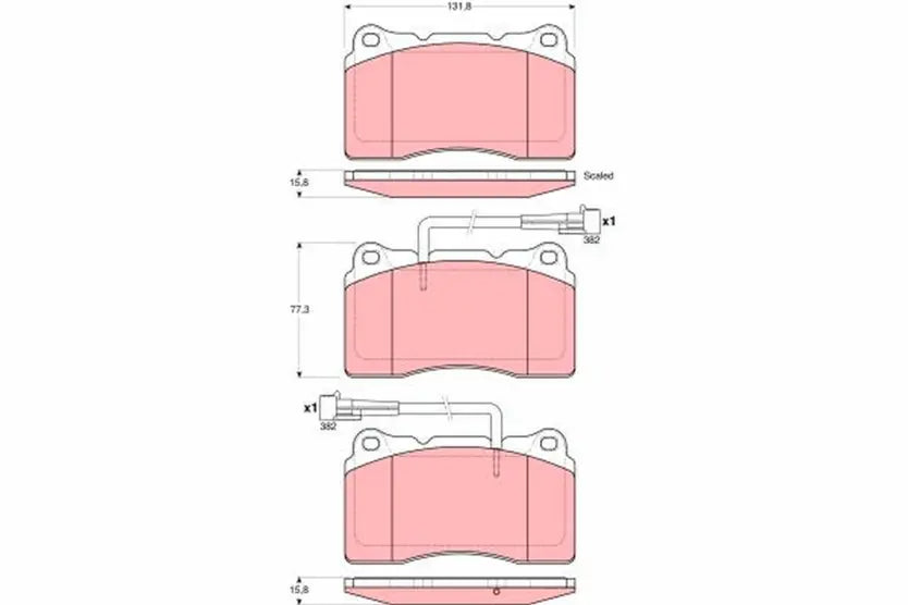 Brake Pad Set, Disc Brake GDB1603 - TRW