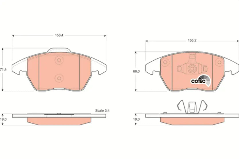 Brake Pad Set, Disc Brake GDB1605 - TRW