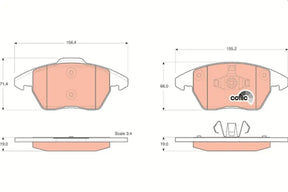 Brake Pad Set, Disc Brake GDB1605 - TRW