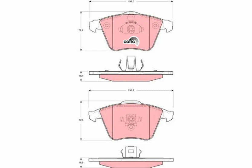 Brake Pad Set, Disc Brake GDB1607 - TRW