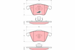 Brake Pad Set, Disc Brake GDB1607 - TRW